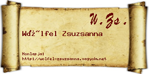 Wölfel Zsuzsanna névjegykártya