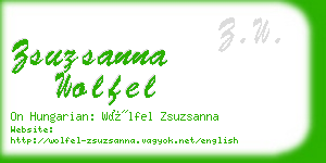 zsuzsanna wolfel business card